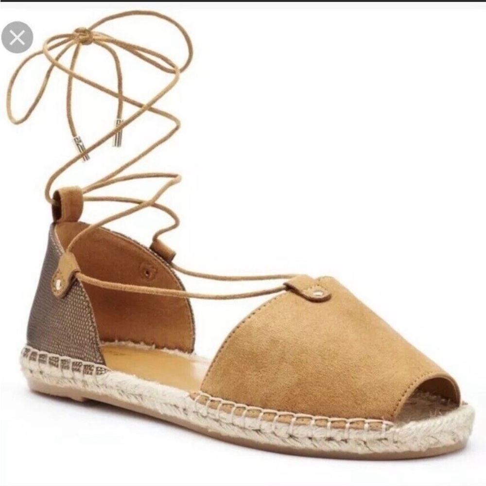 Espadrille sandals, Cognac color, size 8